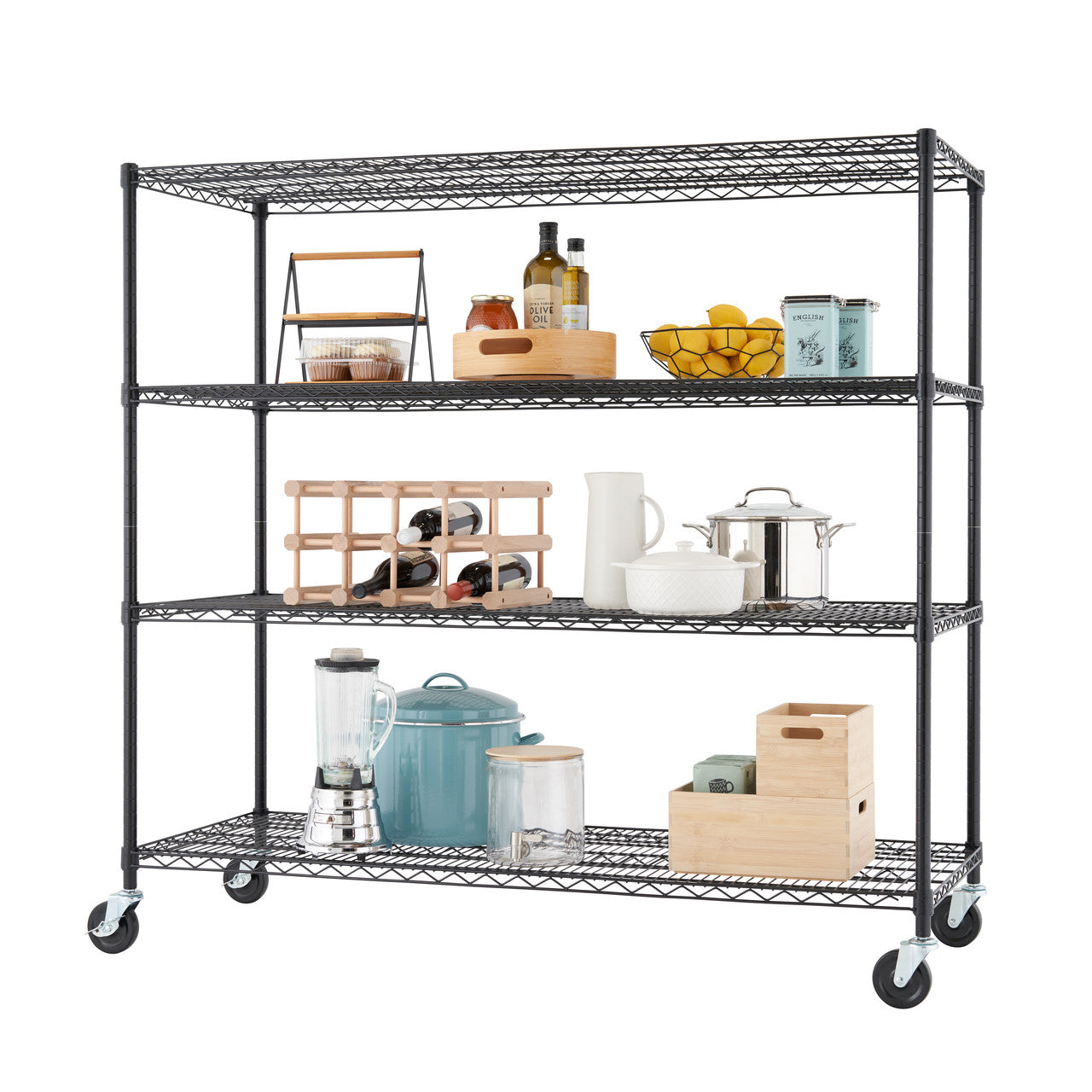 TRINITY BASICS® | 4-Tier Wire Shelving | 60x24x54 | NSF | w