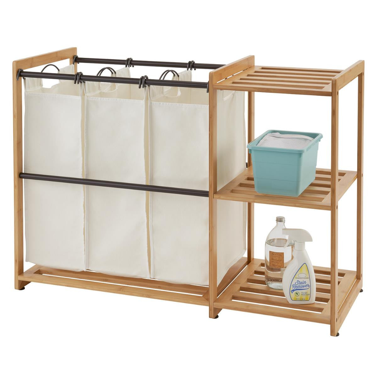 TRINITY Bamboo Laundry Station, Bronze Poles – TRINITY