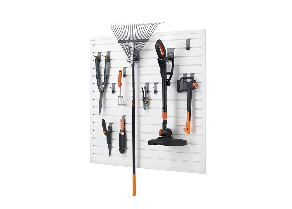 TRINITY® | 16 Sq Ft Modular Slatwall | 13-Piece Accessory Starter