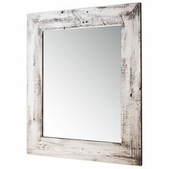 DRAKESTONE | Miroir en bois de grange 22 x 26 | Blanc lavé