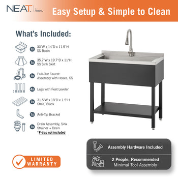 This NEAT by Trinity utility sink kit includes a 30