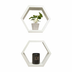DRAKESTONE | Hexagon Shelves | 2-Pack | White
