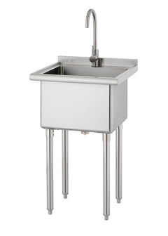 NEAT EcoStorage® | Stainless Steel Utility Sink | NSF | w/ Faucet