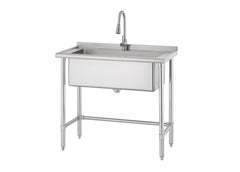 NEAT EcoStorage® | 32x16x12 Basin | Stainless Steel Utility Sink | NSF | w/ Pull-Out Faucet | Stainless