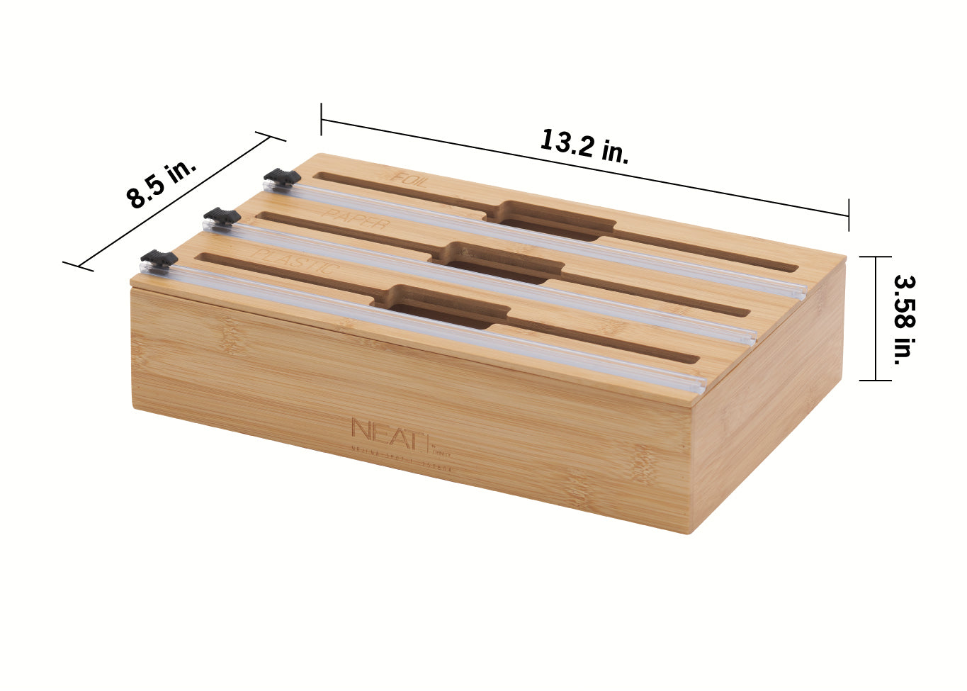NEAT | Bamboo Kitchen Wrap & Foil Dispenser | w/ Cutter – TRINITY