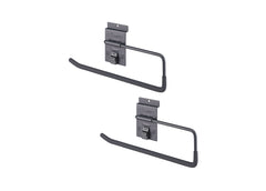 TRINITY | Paper Towel Holder for Slatwall | w/ Spring Lock | 2-Pack | Dark Gray