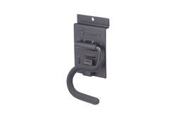 TRINITY® | S Hook for Slatwall | w/ Spring Lock | 4-Pack | Dark Gray