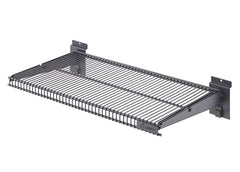 TRINITY | 23" Wire Shelf Kit for Slatwall | w/ Spring Lock | Dark Gray