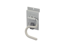 TRINITY® | S Hook for Slatwall | w/ Spring Lock | 4-Pack | Gray