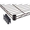A 48 inch wide by 18 inch deep bronze anthracite shelf with 4 pair of slip sleeves.