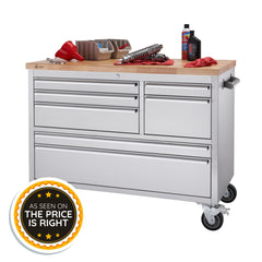 TRINITY® | 48x26 | Stainless Steel Rolling Workbench
