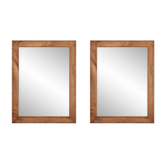 DRAKESTONE | 24x31 Farmhouse Vanity Mirror | 2-Pack | Walnut