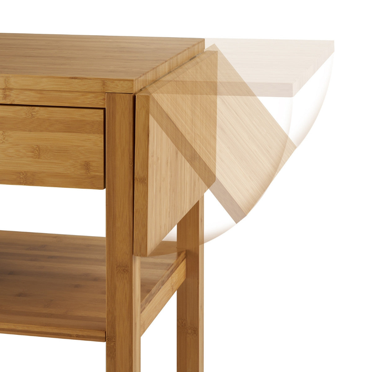 TRINITY EcoStorage® Kitchen Cart w/ Drop Leafs, Bamboo – TRINITY