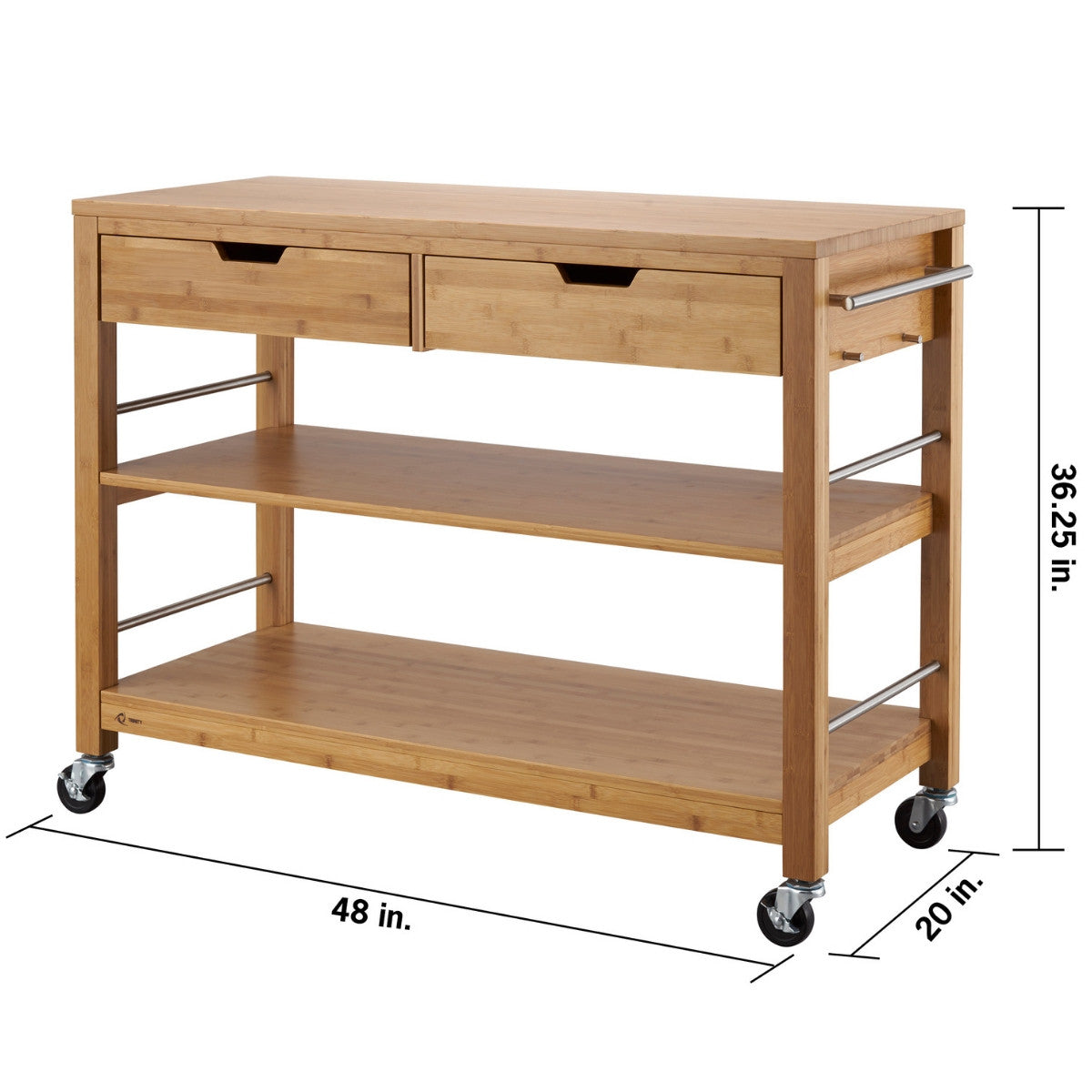 TRINITY EcoStorage® Kitchen Island w/ Drawers, Bamboo