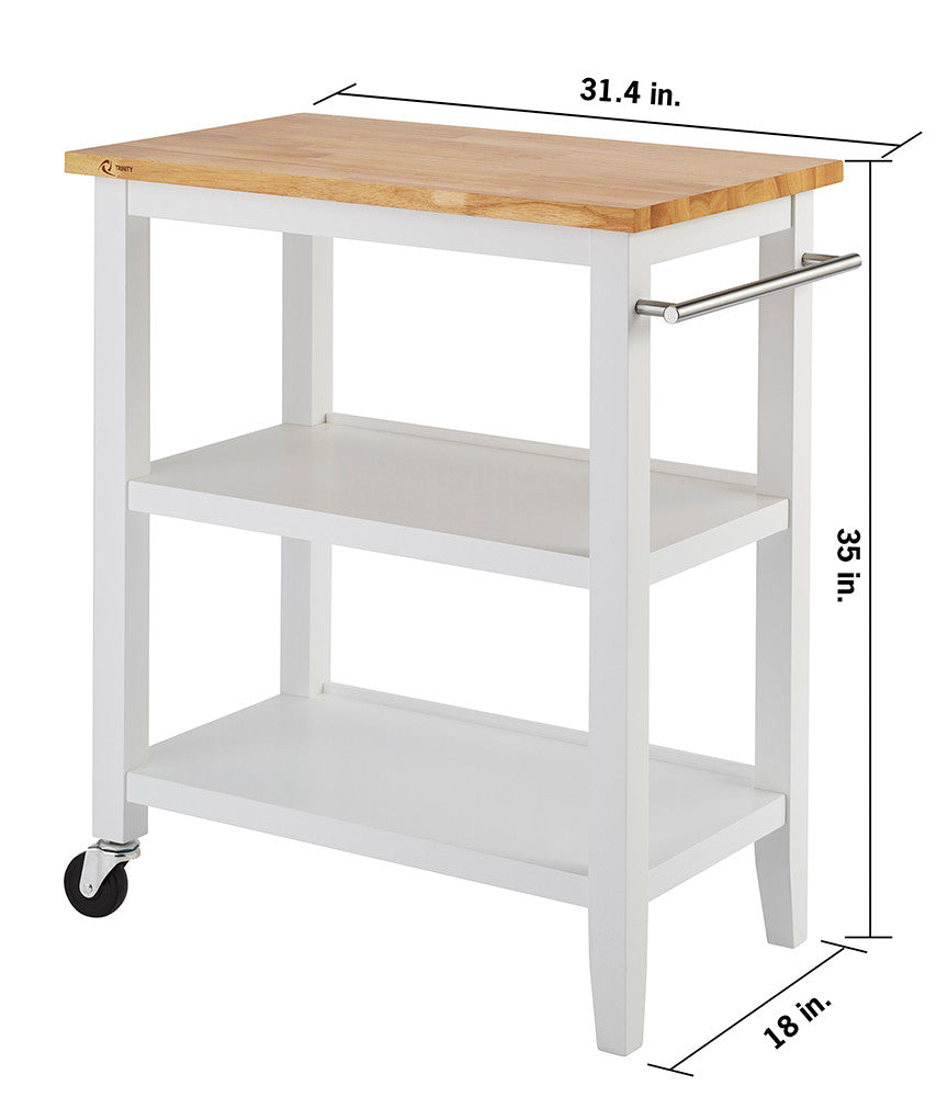 TRINITY Kitchen Cart, White – TRINITY® International Industries