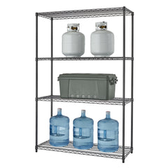 TRINITY PRO® 4-Tier | 48x18x72 | Industrial Wire Shelving | NSF | Black Anthracite®