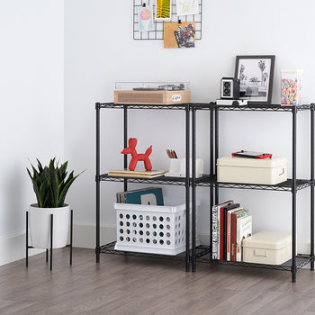 2 shelving racks with knickknacks
