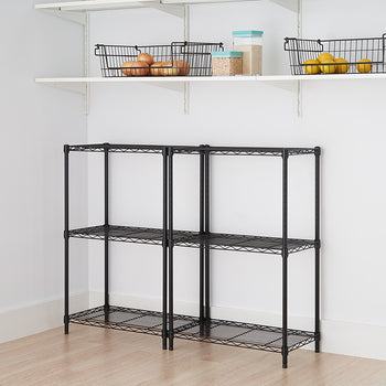 2 empty racks in pantry setting