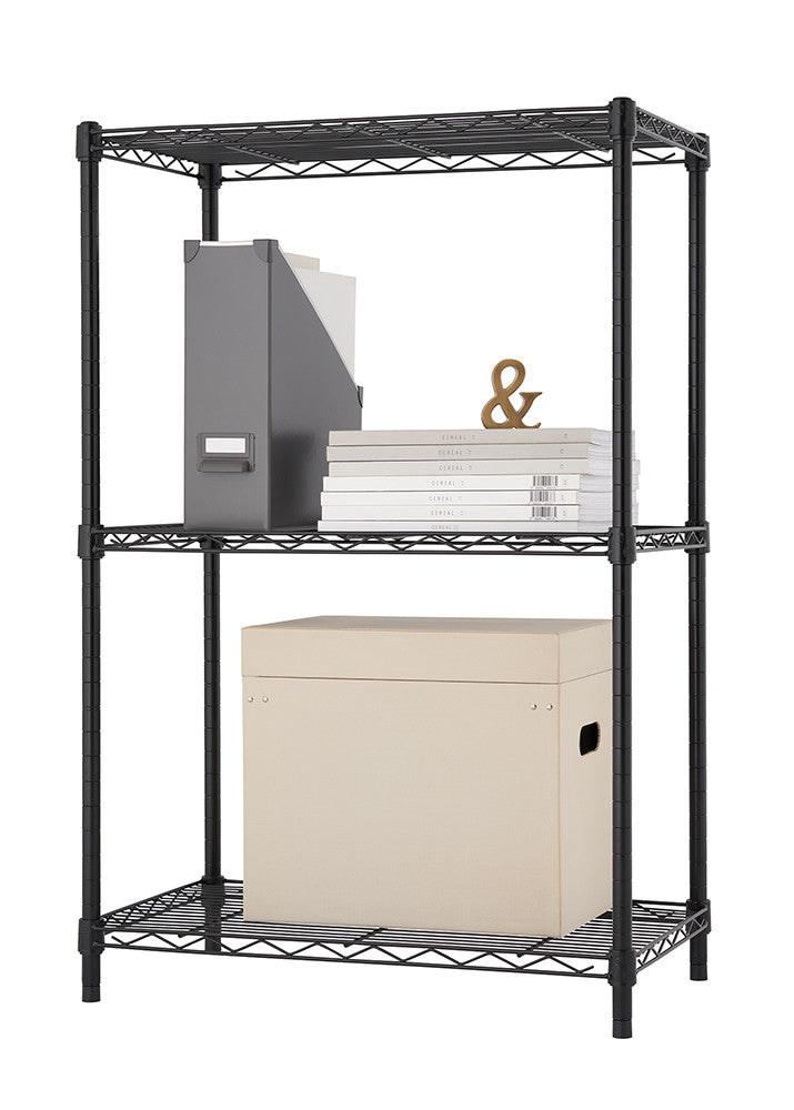 1 shelving rack with office supplies