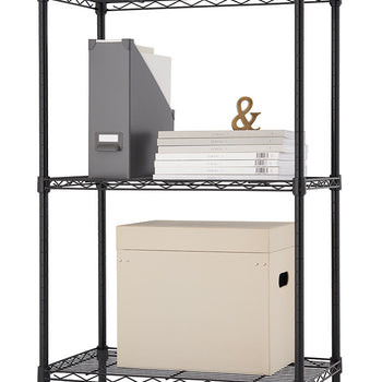1 shelving rack with office supplies