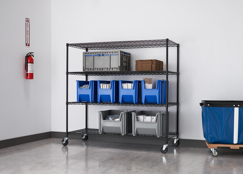 TRINITY BASICS® | 4-Tier Wire Shelving | 60x24x54 | NSF | w