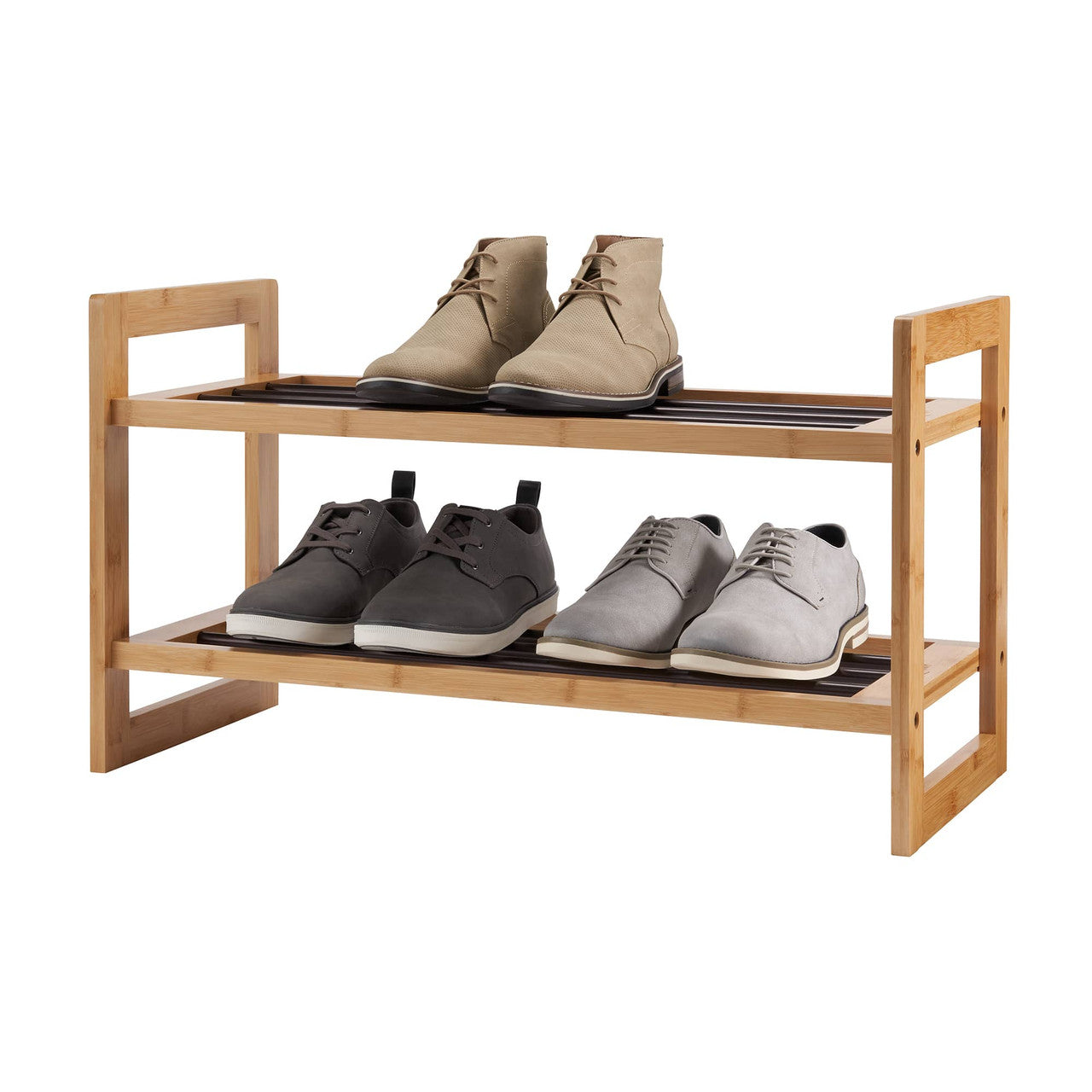 TRINITY Bamboo & Metal Shoe Rack, 2-Pack – TRINITY® International