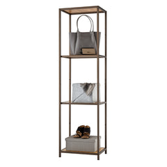 TRINITY 4-Tier | 15x20x72 | Bamboo Shelving Tower | Bronze Anthracite®