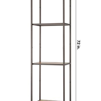 A 20 inch wide by 15 inches deep by 72 inch height bronze anthracite shelving rack.
