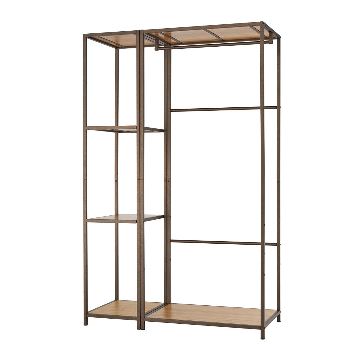TRINITY Modular Bamboo Closet Organizer, 2-Piece Set, Bronze