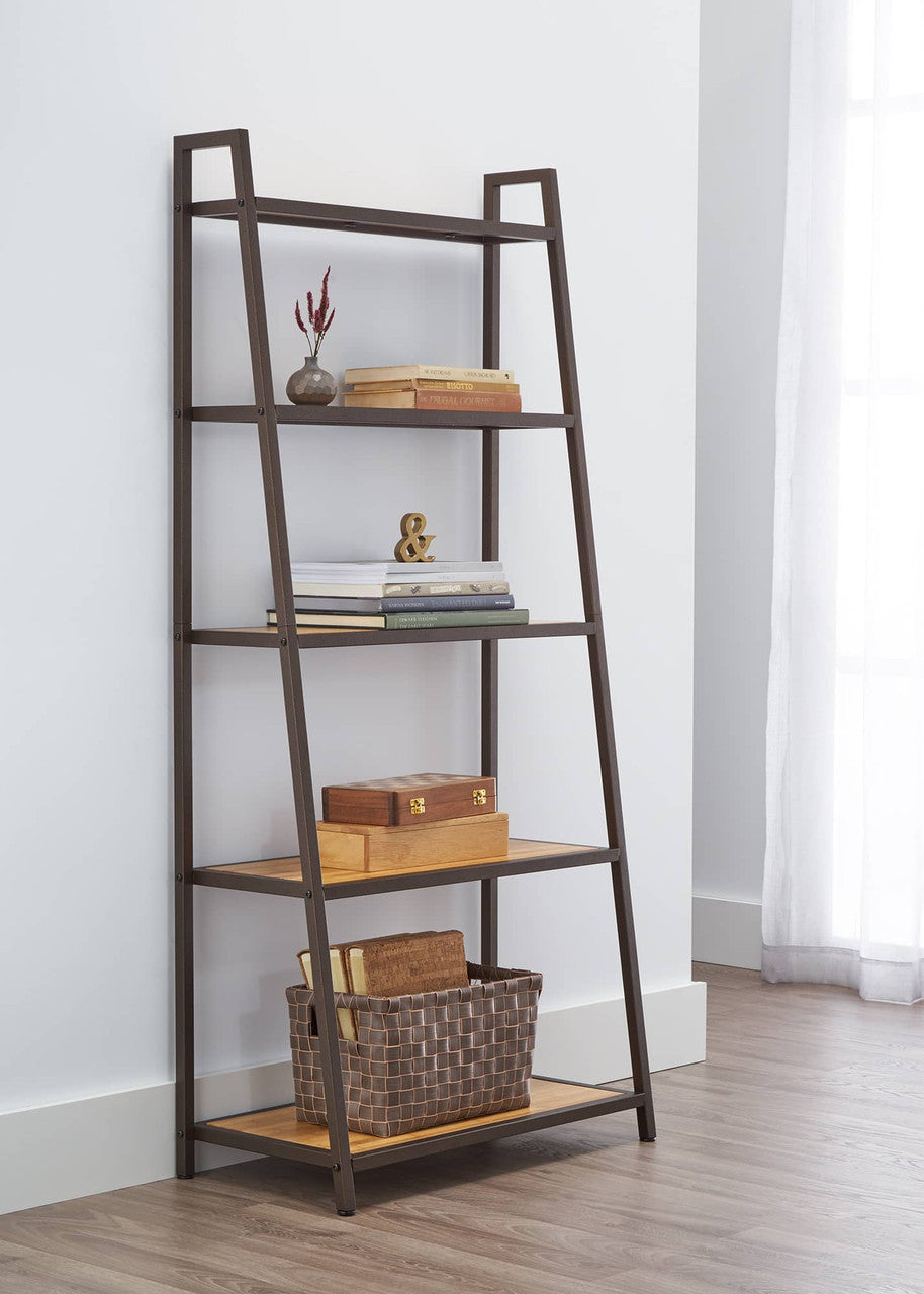 TRINITY 5-Tier Leaning Bamboo Rack, Bronze Anthracite® – TRINITY