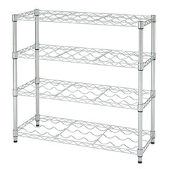 Étagère à vin TRINITY EcoStorage® à 4 niveaux | 36 x 14 x 34,5 | NSF | Chrome | Boîte ouverte