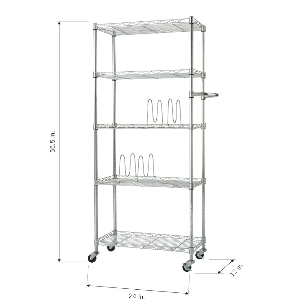 TRINITY BASICS® EcoStorage® 5-Tier Pantry Rack, NSF, Chrome – TRINITY ...