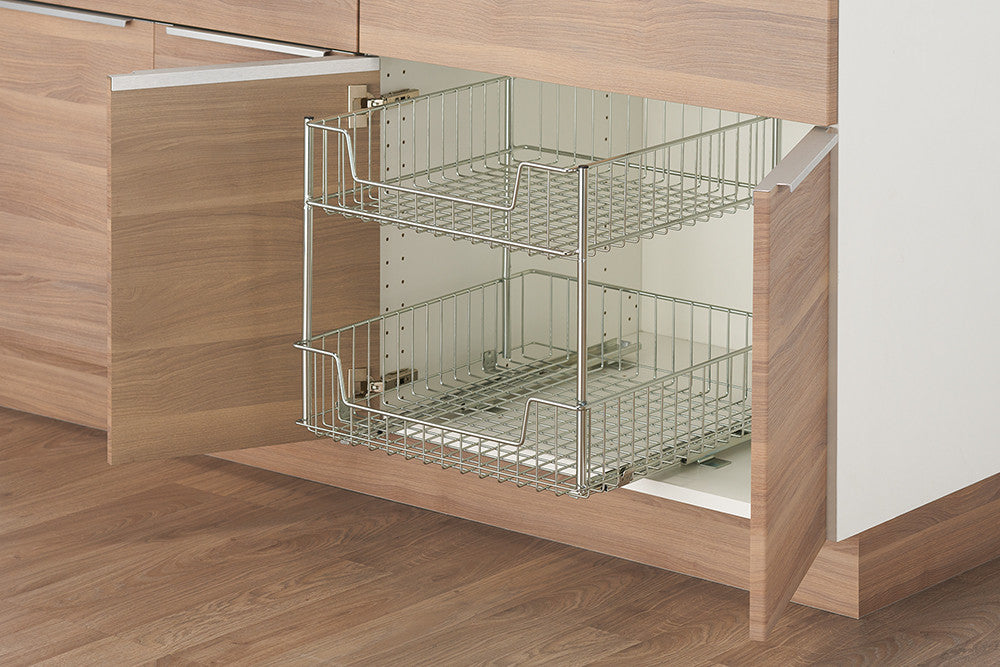 TRINITY EcoStorage® 2-Tier Large Sliding Drawer Chrome – TRINITY