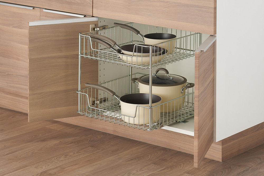 TRINITY EcoStorage® 2-Tier Large Sliding Drawer Chrome – TRINITY