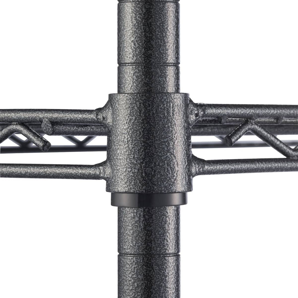 TRINITY 6-Tier 48x18x72 Wire Shelving w/ Wheels, Black Anthracite®, NSF ...