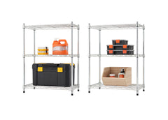 TRINITY EcoStorage® 3-Tier | 23x13x30 | Modular Wire Shelving | NSF | 2-Pack | Chrome