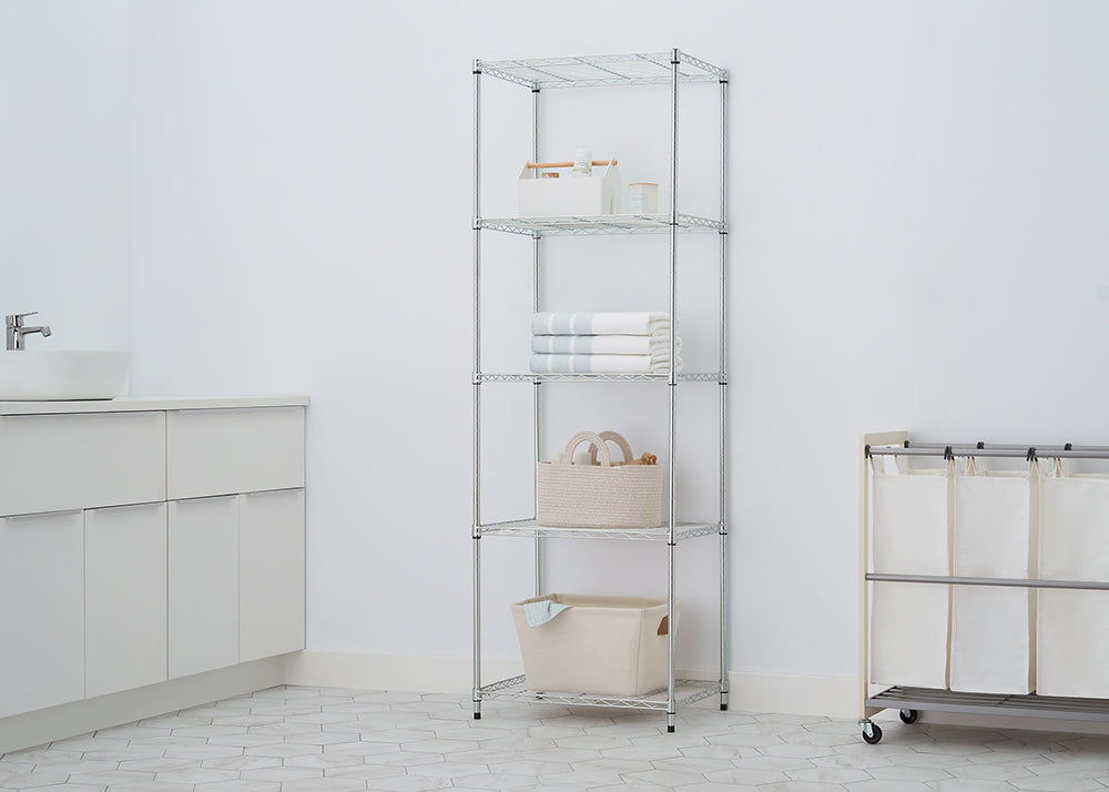 TRINITY® BASICS EcoStorage® | 5-Tier Wire Shelving | 24x18x72