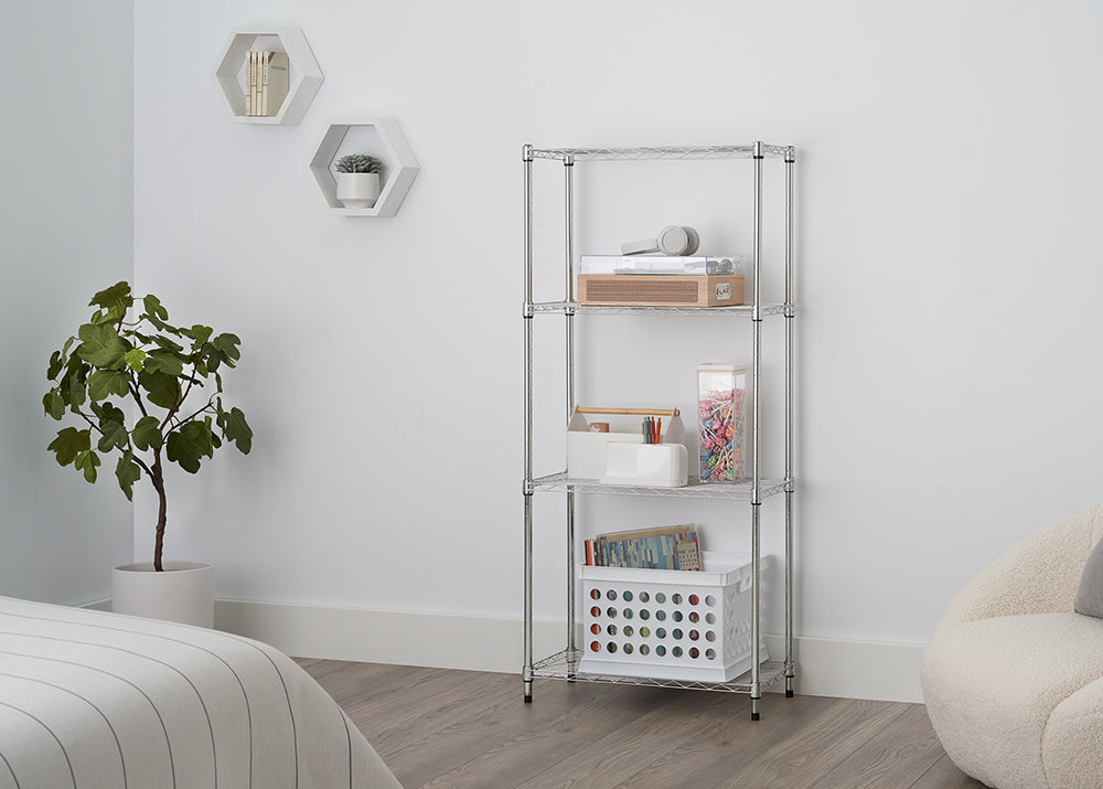 TRINITY® BASICS EcoStorage® | 4-Tier Wire Shelving | 24x12x54