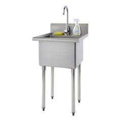 TRINITY BASICS® EcoStorage® | Stainless Steel Utility Sink | NSF| w/ Faucet