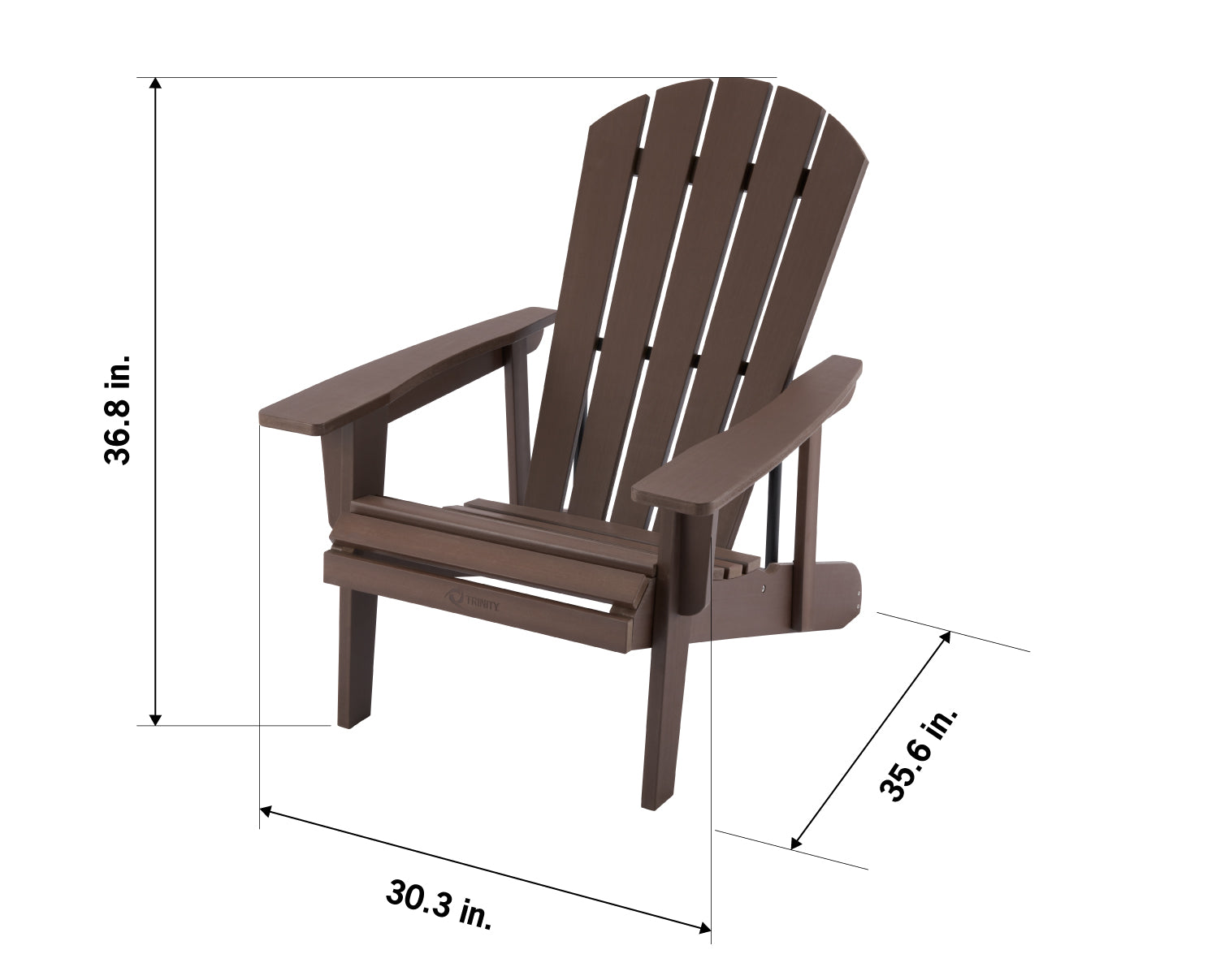 TRINITY® EcoStorage® | Reclining Adirondack Chair | Espresso Brown