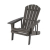 A gray Trinity EcoStorage Reclining Adirondack Chair. The chair is made of slats and has a reclining feature.
