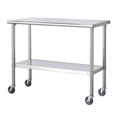 TRINITY EcoStorage® | 48x24x38.5 | Stainless Steel Table | NSF | w/ Wheels | Open Box