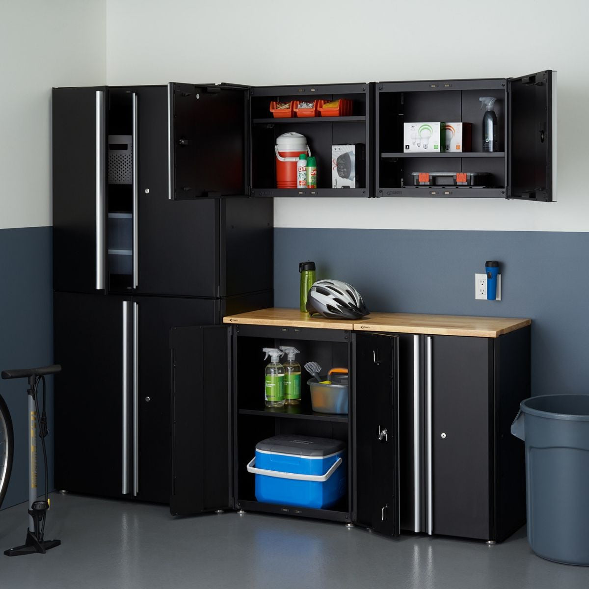 TRINITY 6-Piece Garage Cabinet Set, Black – TRINITY® International