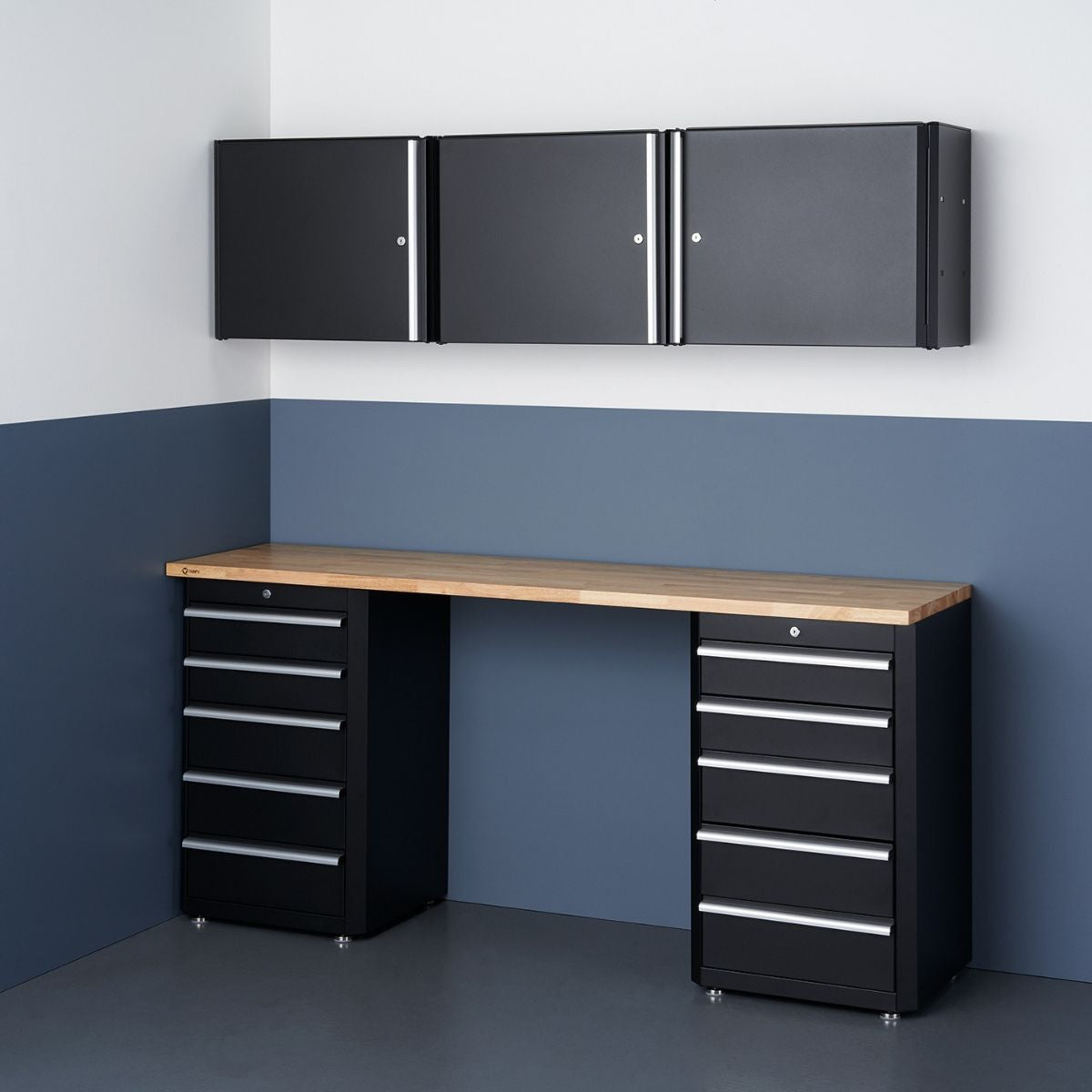 デスク　Garage TRINITY 6-Piece Garage Cabinet Drawer Set, Black – TRINITY