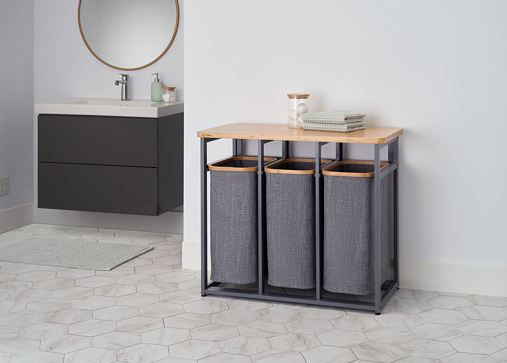 TRINITY EcoStorage® | Bamboo Laundry Station | Dark Gray – TRINITY
