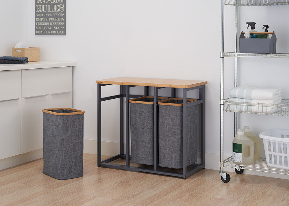 TRINITY EcoStorage® | Bamboo Laundry Station | Dark Gray – TRINITY