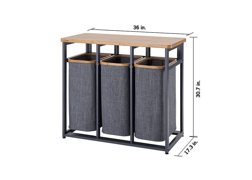 TRINITY EcoStorage® | Bamboo Laundry Station | Dark Gray – TRINITY