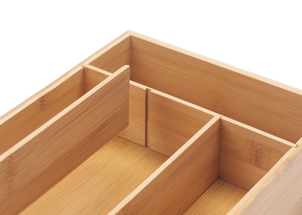 TRINITY® EcoStorage® | 6-Piece Bamboo Drawer Organizer Set | w