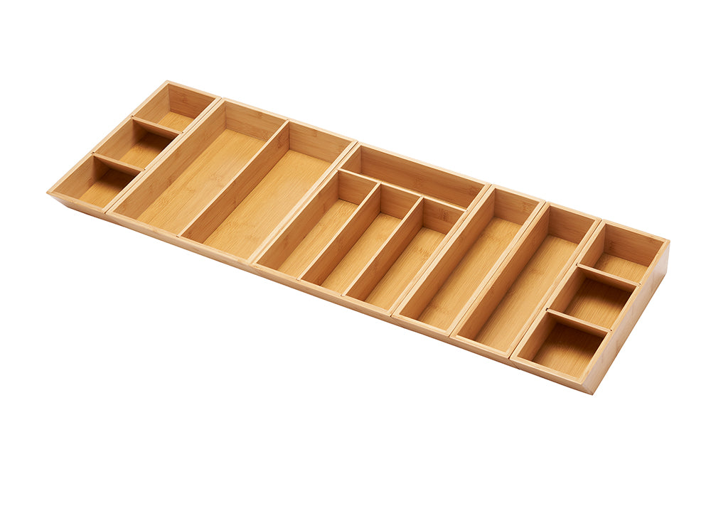 TRINITY EcoStorage | 6-piece Bamboo Drawer Organizer Set