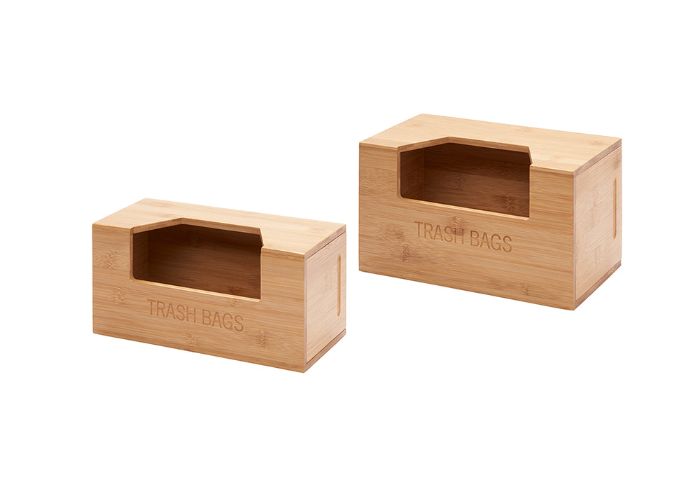 TRINITY EcoStorage® | Bamboo Trash Bag Dispenser | Set of 2
